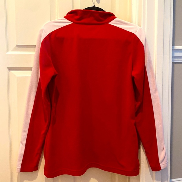 Atlanta Falcons Red & White Fleece Zip Pullover - Ladies Size Medium M - Picture 5 of 5